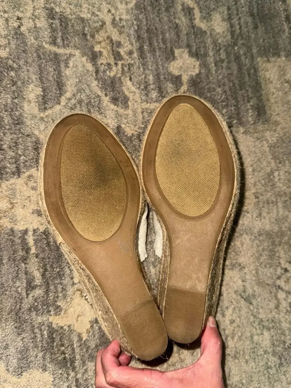 London Fog Collection White Canvas Knot Espadrille Wedge Sandals